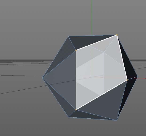 C4D宝石模型怎么使用封闭多边形孔洞工具填补孔洞?