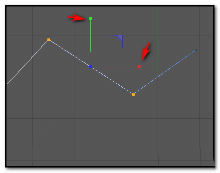 C4D贝塞尔曲线的两点怎么放到同一水平直线上?