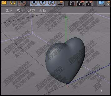 c4d怎么制作立体的心形模型?
