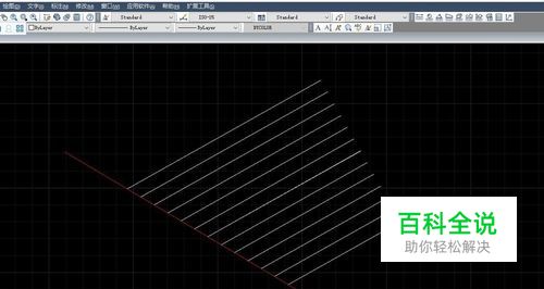 cad怎样快速将多条线延伸到到另一条线上