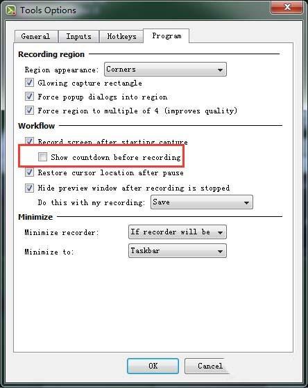 Camtasia怎么去掉倒数3秒的提示?