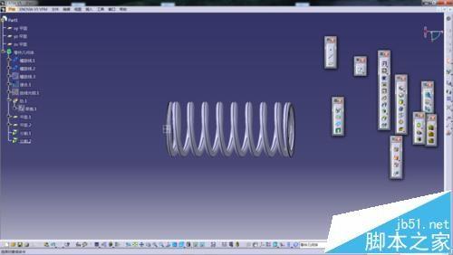 catia软件怎么绘制画弹簧模型?