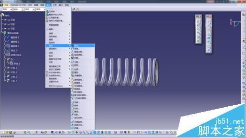 catia软件怎么绘制画弹簧模型?