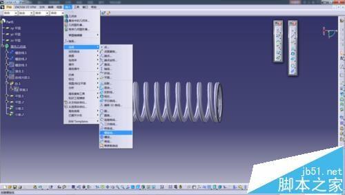 catia软件怎么绘制画弹簧模型?