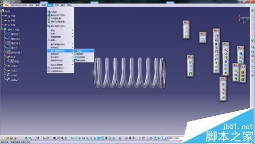 catia软件怎么绘制画弹簧模型?