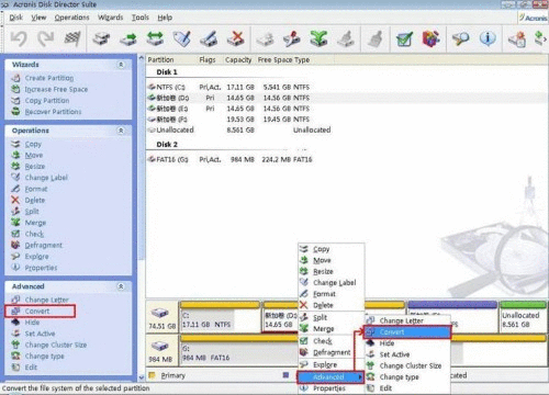 磁盘管理工具Acronis Disk Director Suite重新调整分区大小教程