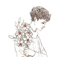 彩铅手绘QQ情侣头像