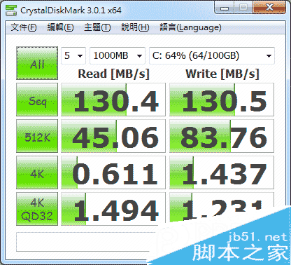 CrystalDiskMark u盘固态硬盘测试工具的使用教程与说明
