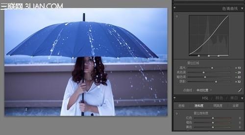 城市冷调人像后期色温效果