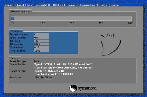 大白菜v7如何不进PE系统手动运行ghost?