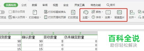 电脑版Excel怎么显示页面布局中的编辑主题的图标