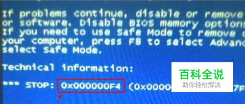电脑开机蓝屏代码0x000000f4的原因和解决方法