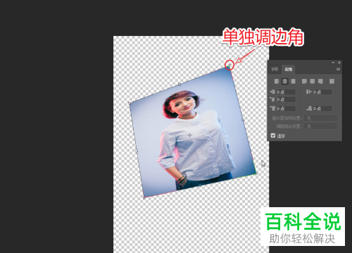 电脑PS软件中自由变换的斜切功能怎么使用