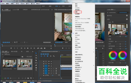 电脑pr软件内怎么将视频删除并保存音频