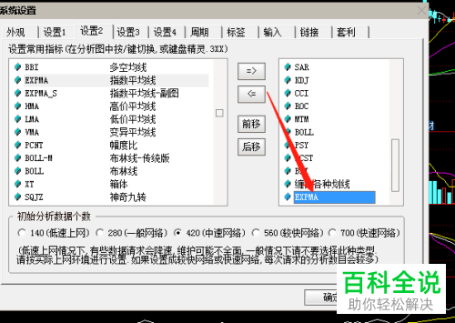 电脑通达信中的EXPMA指标如何添加进图表中