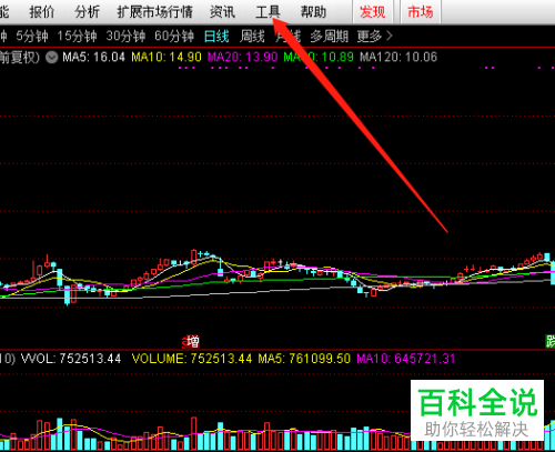电脑通达信中的EXPMA指标如何添加进图表中