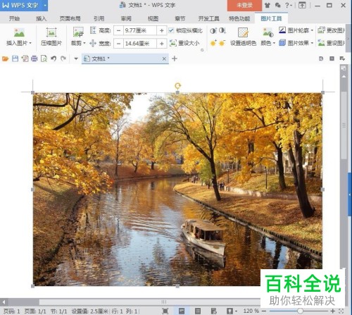电脑wps文字软件的图片的发光效果如何添加