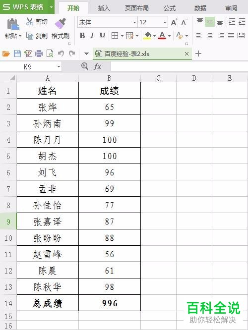 电脑WPS表格行和列如何进行隐藏