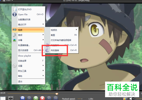 电脑中mvp播放器的画面如何设置向右移动