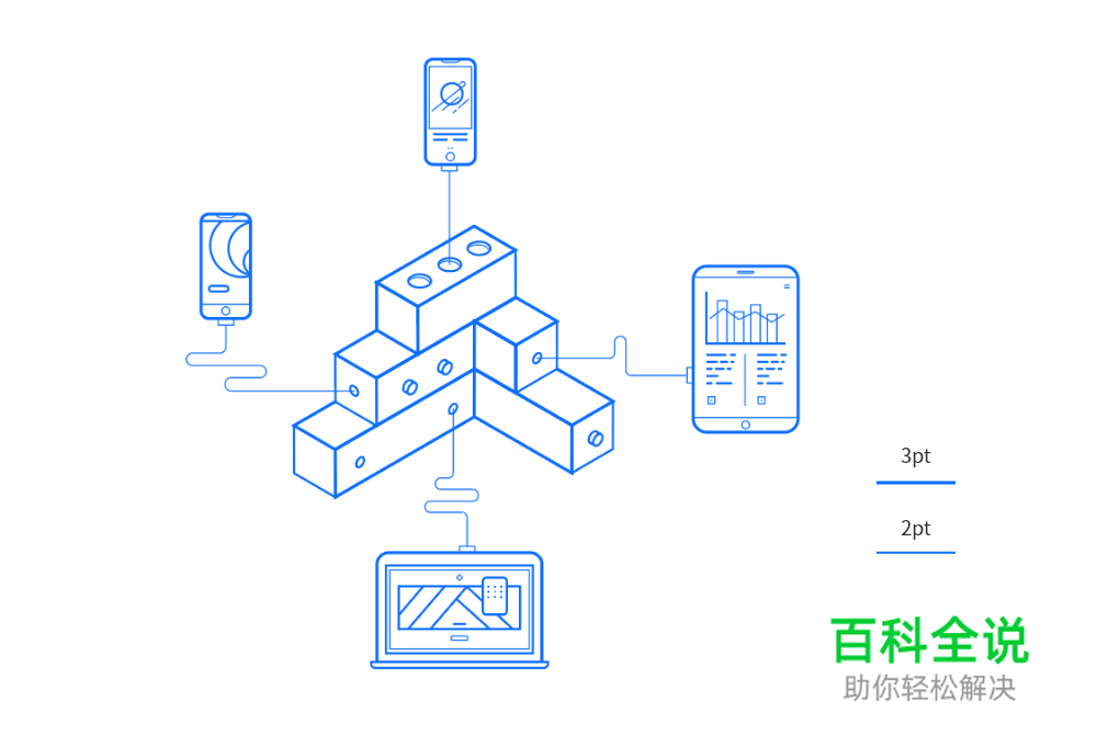 打造线体扁平风格宣传海报