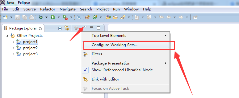 eclipse多个项目怎么放入同一个文件夹?