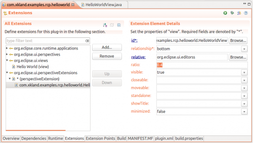 eclipse rcp详解Hello World以及eclipse rcp和osgi的简单展示(图文)