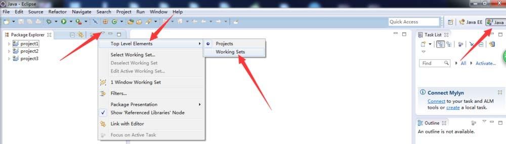 eclipse多个项目怎么放入同一个文件夹?