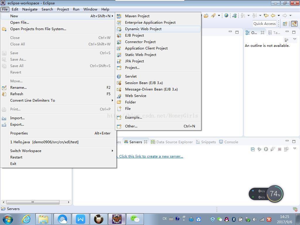 eclipse入门之创建第一个web程序(jsp测试环境)