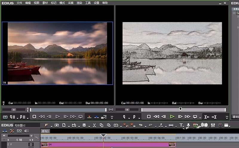 edius视频怎么制作铅笔滤镜效果?