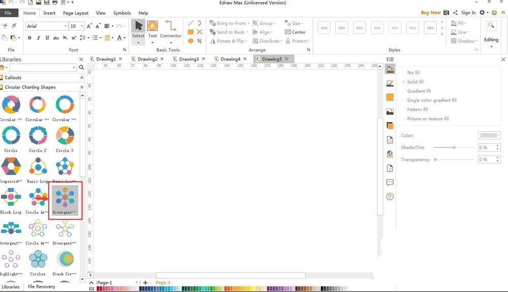 Edraw Max亿图图示怎么制作圆形图?