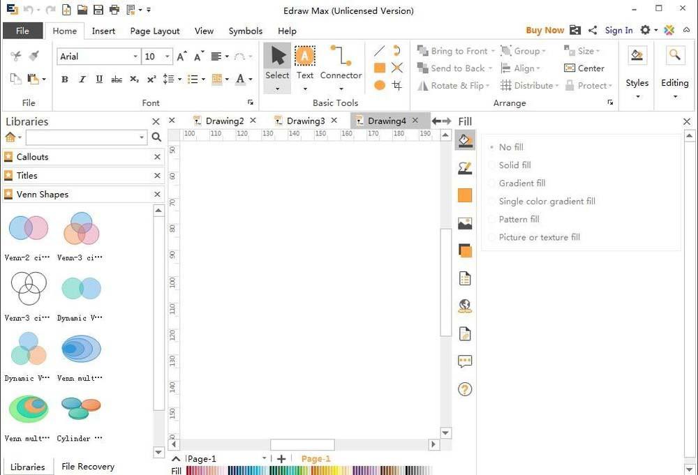 Edraw max亿图图示怎么创建维恩图?