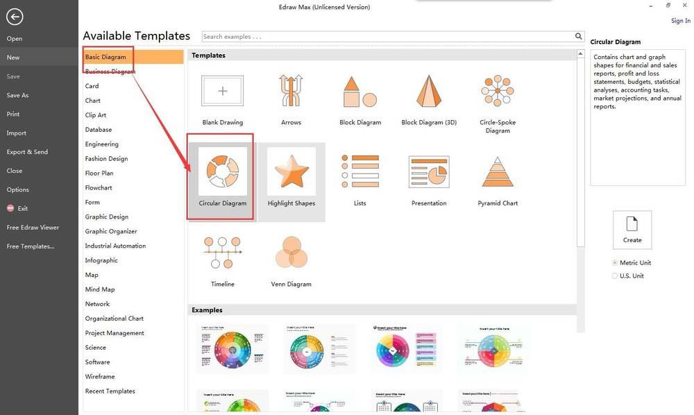 Edraw Max亿图图示怎么制作圆形图?