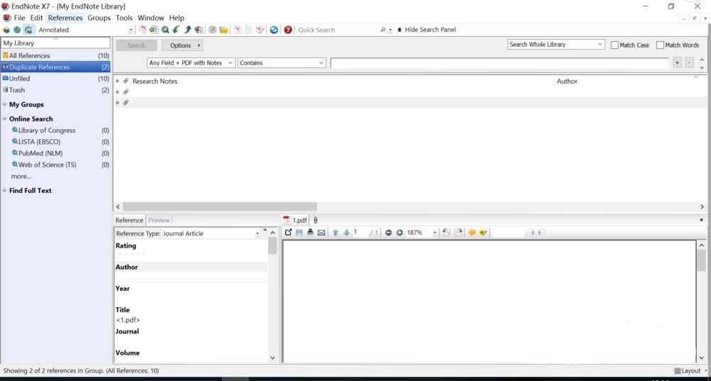 Endnote怎么查找重复文献? Endnote查重的教程