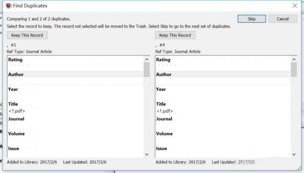 Endnote怎么查找重复文献?