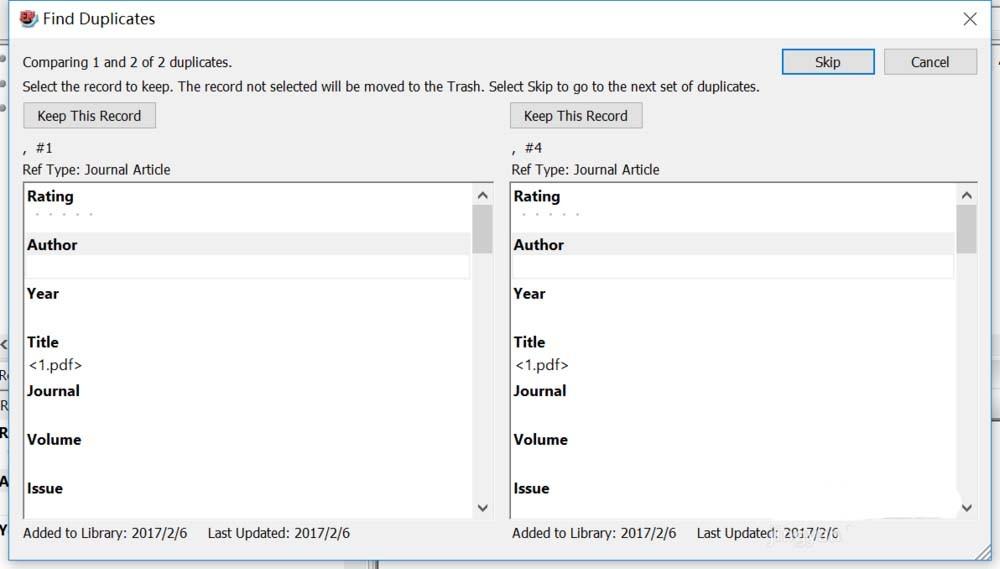 Endnote怎么查找重复文献? Endnote查重的教程