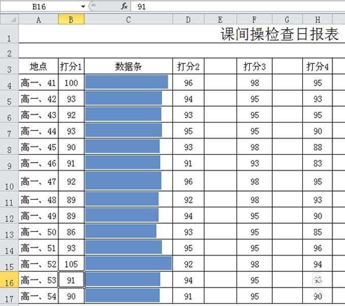 excel表格中的数据怎么制作数据条?