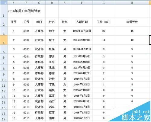 excel怎么使用if多重函数制作员工年假表?