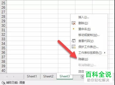 excel表格中的工作表怎么设置隐藏