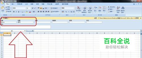 Excel怎么设置文档的作者和标题等属性