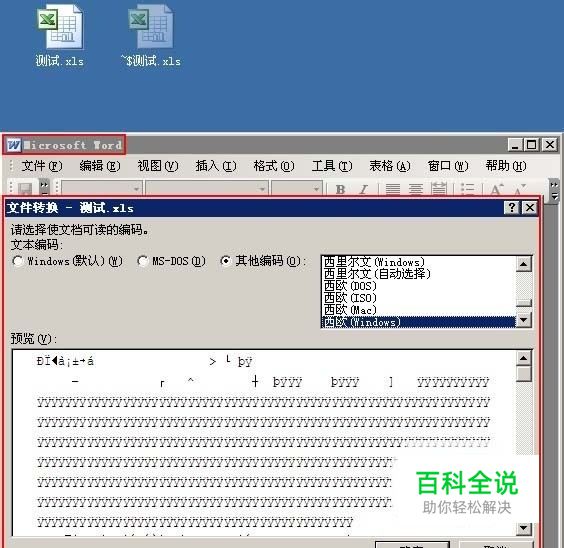 Excel打开文件错乱