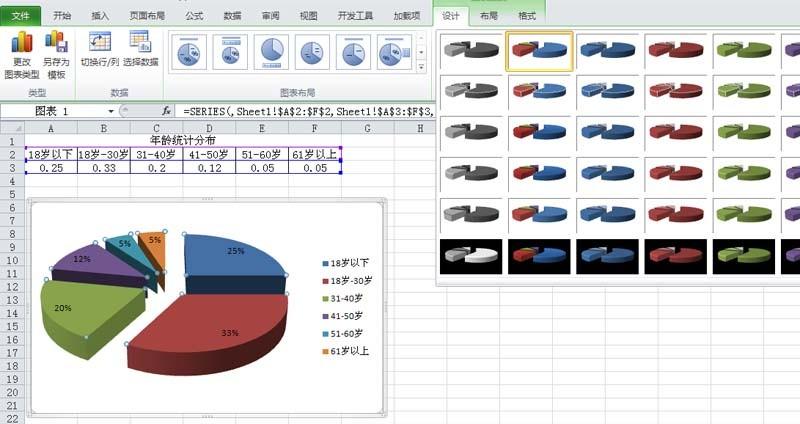 excel怎么设计三维立体的饼图?