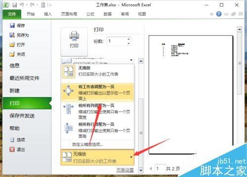 Excel2010怎样打印大型的工作表？