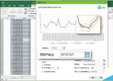Excel2016的预测工作表forecast该怎么使用?