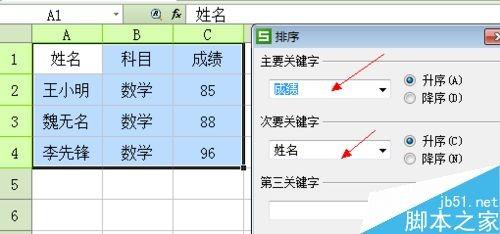 excel如何进行普通的排序?