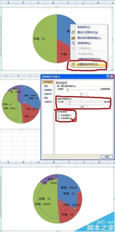 excel怎么制作多层图表? excel双层饼图的制作方法