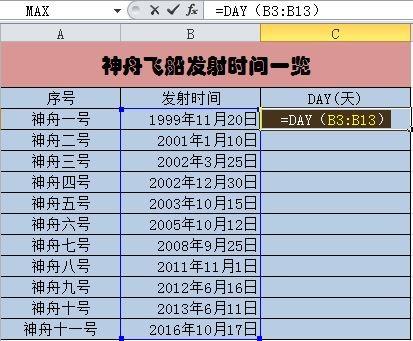 excel表格中如何使用DAY函数 DAY函数在excel中使用方法