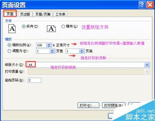 excel中每个打印设置选项是什么意思?