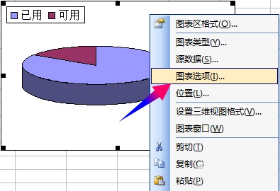 excel2003制作一个圆饼图