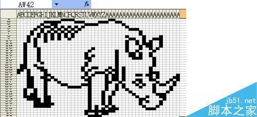 excel vba编程绘制一副简笔画犀牛?