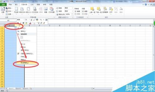 EXCEL表格怎么快速设置隐藏行、列?